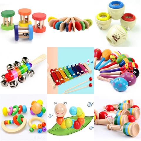 Bébé Clapper Montessori jouet éducatif en bois 3D Puzzle son en bois sensoriel Puzzle cerveau formation intellectuel apprentissage jouet ► Photo 1/6