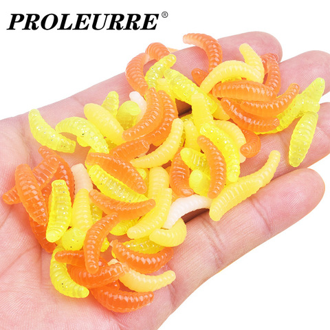 Lot d'appâts bioniques souples en Silicone pour la pêche, pack de leurres pour attraper des poissons, matériel pour pêcher des bars, des carpes, 100 cm, 2.2g, 50 ou 0.35 pièces ► Photo 1/6