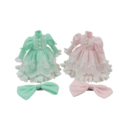 ICY DBS Blyth – robe en dentelle pour poupée licca, costume de princesse rose vert avec nœud papillon, tenues de dessin animé ► Photo 1/6