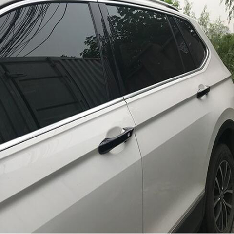 Garniture de poignée de porte latérale en Fiber de carbone ABS, accessoires de style, pour VW Volkswagen Tiguan 2017 2022 MK2 ► Photo 1/6