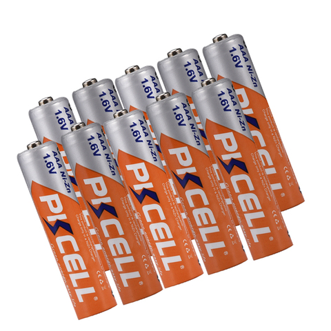 10 pièces PKCELL 1.6V 900mWh Nickel-Zinc ni-zn AAA batterie Rechargeable NIZN batterie Rechargeable pour appareil photo numérique, lampe de poche, jouet ► Photo 1/6