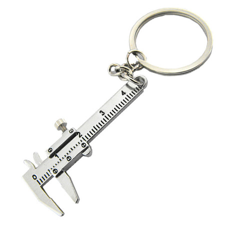 Portable 0-4cm Mini Vernier étriers porte-clés outils de jaugeage porte-clés Style Simulation modèle règle Vernier pied à coulisse ► Photo 1/6