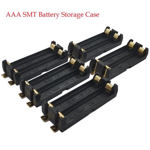 5 Pièces AAA SMD SMT Support De Batterie 2xaaa Batterie Boîte SMD SMT Boîtier De Batterie Avec Broches En Bronze BRICOLAGE ► Photo 1/6