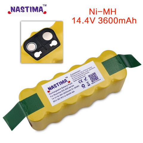 NASTIMA 3600 mah Batterie pour iRobot Roomba 500 600 700 800 900 Série Aspirateur iRobot roomba 600 620 650 700 770 780 800 ► Photo 1/6