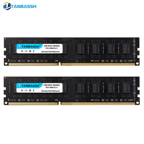 TANBASSH – mémoire de serveur d'ordinateur de bureau, modèle DDR3, capacité 4 go 8 go, fréquence d'horloge 1333/1600MHZ, tension 1.5V, broches 240pin, DIMM, Intel, peut avoir un radiateur ► Photo 1/6