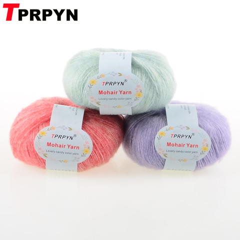 TPRPYN – fil de mohair acrylique, 25g, 166M, pour tricoter à la main, laine, crochet, 1 pièce ► Photo 1/6