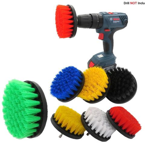 Nouveau 1 pièces 4 pouces perceuse brosse accessoire nettoyage tapis cuir et tapisserie d'ameublement voiture outils de polissage ► Photo 1/6