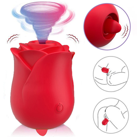 Vibromasseur clitoridien à 6 fréquences, succion orale, léchage de langue, Rechargeable, en Silicone, jouets sexuels pour femmes ► Photo 1/6