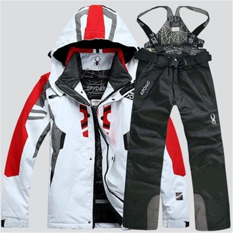Combinaison de Ski pour homme, veste + pantalon de Ski, imperméable, coupe-vent, thermique, extérieur, hiver ► Photo 1/6
