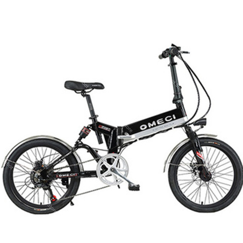 Vélo électrique pliable à Double Suspension/frein de 20 pouces, 350W, 48V, blanc/noir, trois rayons, pour adultes ► Photo 1/5