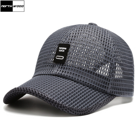 [NORTHWOOD] hommes maille casquette de Baseball respirant été casquettes papa chapeau en plein air pêche chapeaux os Gorras Snapback casquette de camionneur ► Photo 1/6