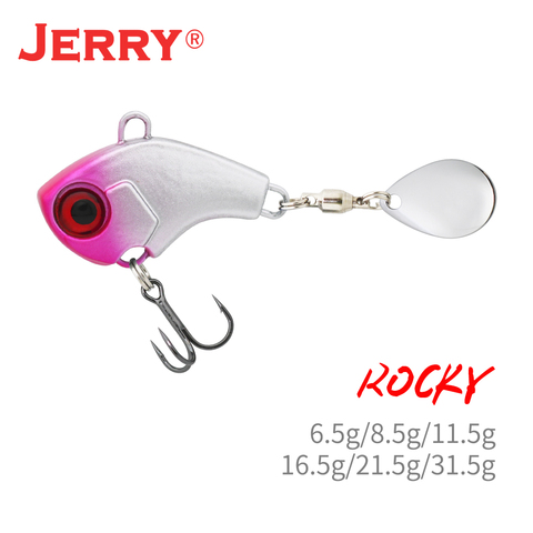 Jerry Rocky – leurre vibrant coulant en métal avec lame, appât artificiel idéal pour le bar, le brochet ou le brochet ► Photo 1/6