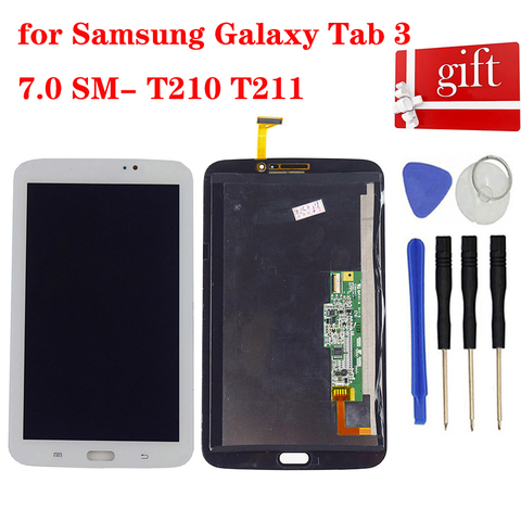 LCD pour Samsung Galaxy Tab 3 7.0 SM- T210 T211 Module de panneau d'écran d'affichage à cristaux liquides T210 LCD écran tactile numériseur capteur assemblée ► Photo 1/6