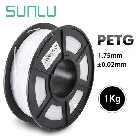 Filament SUNLU PETG 1.75mm 1KG Dimension précision +/-0.02mm PETG 3D matériel d'impression translucide Filament d'imprimante ► Photo 1/6