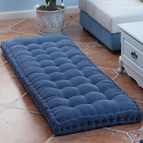 Coussin Long épaississement chaise de jardin coussin couleur unie accueil siège tapis coussin de sol 55x15 0/55x165cm banc coussin personnalisable ► Photo 1/6