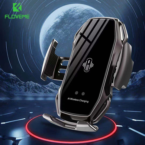 Capteur intelligent voiture support pour téléphone charge rapide chargeurs sans fil universel support pour téléphone support pour voiture pour iPhone 11 charge sans fil ► Photo 1/6