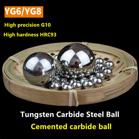 Acier de tungstène de précision boule YG6 Carbure boules D'alliage YG8 1 1.5 2 2.381 2.5 3 3.175 4 4.763 5 6 6.35 7 8 8.731 9 9.525 10 mm WC ► Photo 1/5