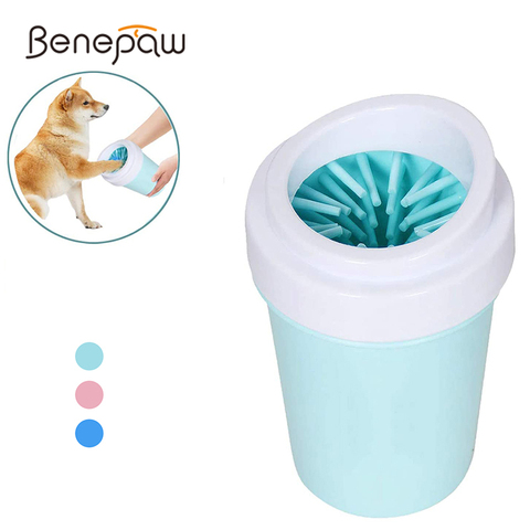 Benepaw Durable efficace Silicone chien patte rondelle Portable doux confortable nettoyage animal pied rondelle tasse chien pieds nettoyant brosse ► Photo 1/6