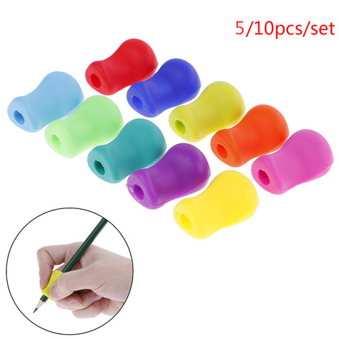 5/10 pièces mignon enfants crayon tenant pratique dauphin poisson écriture Posture Correction dispositif Silicone tenir un correcteur de stylo ► Photo 1/6