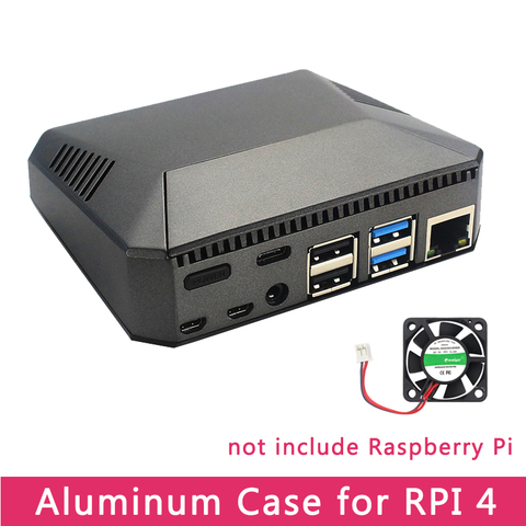 Argon One framboise Pi 4 modèle B boîtier V2 aluminium métal ABS coque avec interrupteur d'alimentation + ventilateur de refroidissement + dissipateurs de chaleur pour framboise Pi 4 ► Photo 1/6