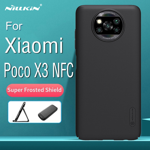 Pour Xiaomi Poco X3 étui NFC NILLKIN Super givré bouclier dur étuis de téléphone pour Xiaomi Poco X3 NFC couverture ► Photo 1/4