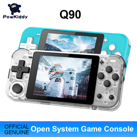 POWKIDDY Q90 ouvert double système de poche rétro Console de jeu 3 