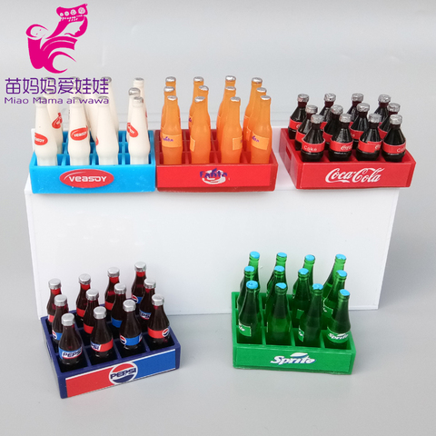 Mini poupée pour boisson, cola, lait, jus d'orange, pepsi pour 1/6 1/8 bjd, barbie, blythe ob11, maison, magasin, bricolage ► Photo 1/6