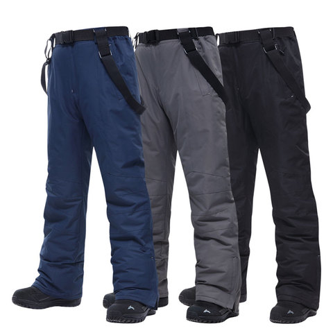 Pantalons de Ski grandes tailles pour hommes, pantalon de marque, imperméable au vent, de haute qualité, chaud, pour faire du Ski, du Snowboard, pour l'hiver ► Photo 1/6