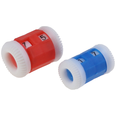 Compteur de lignes de tricot en plastique, Mini marqueur de points manuel, outil de calcul de nombres, taille L, 1 ensemble ► Photo 1/6