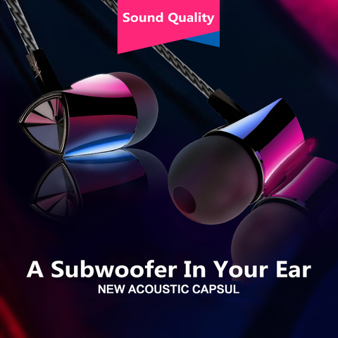 Nouveau filaire écouteur téléphone portable 3.5mm Subwoofer dans l'oreille casque avec Microphone Tuning stéréo casque pour Huawei Xiaomi Samsung ► Photo 1/6