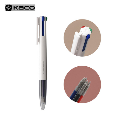 Kakogreen – stylo multifonction à 4 fonctions, 0.5mm, recharge pour Gel, noir, bleu, rouge, vert, pour bureau, école, OEM ► Photo 1/6