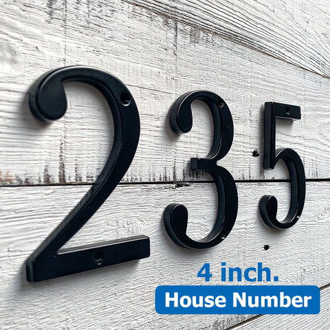 Numéro de maison moderne en alliage de Zinc, 4 