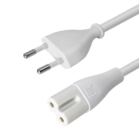 Cordon d'alimentation européen à 2 broches, 1.5M, cordon d'alimentation fin pour apple tv Xiaomi Roborock apple TV PS2 PS3 ► Photo 1/6