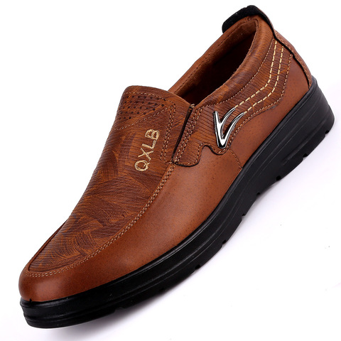 Nouvelle marque taille 38-47 haut de gamme hommes chaussures décontractées chaussures en cuir de mode pour hommes printemps automne hommes chaussures plates baskets de conduite ► Photo 1/6