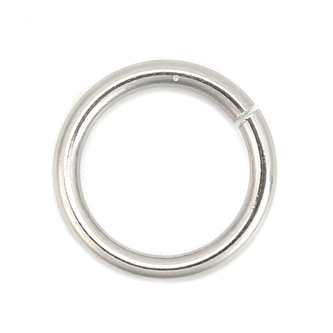 1.4mm/1.5mm/1.6mm/ 304 acier inoxydable ouvert anneaux de saut résultats couleur argent, 100 pièces ► Photo 1/1