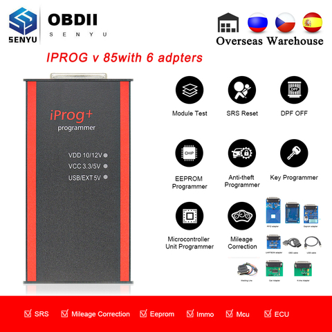 Programmateur de clé ECU IPROG Pro V85 2022, OBD, OBD2, odomètre, Correction du kilométrage, IMMO, réinitialisation de l'airbag, VS DIGIPROG 3, Tango ► Photo 1/6