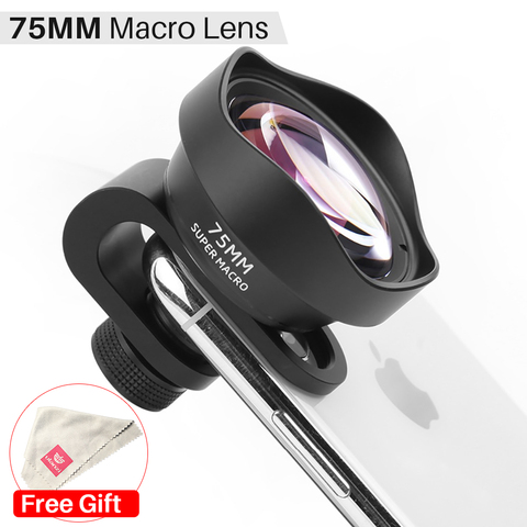 Objectif Macro Ulanzi 75mm pour iPhone 7/8/X/XS/11 Pro Max/12 Mini Pro Max Samsung S8/S9/S10/Note 10 Plus objectif de téléphone universel Huawei ► Photo 1/6