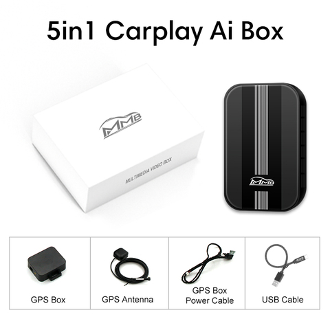 MMB multimédia Carplay Ai Box 4 + 32G système Android sans fil miroir lecteur vidéo iPhone Android téléphone Navigation Radio TV boîte ► Photo 1/1