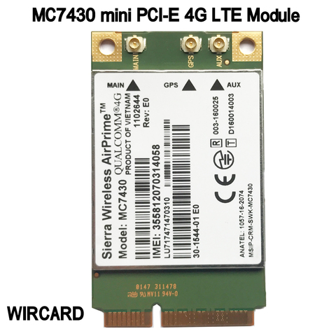 Module 4G LTE FDD-LTE/TDD-LTE, carte MC7430, CAT6 HSPA + GNSS, WWAN, avec interface USB 3.0, carte 4G ► Photo 1/1