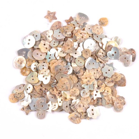 50 pièces/lot 13 mmboutons de couture coquille naturelle couleur nacre coquille ronde 2 trous bouton vêtement couture accessoires bricolage cp2428 ► Photo 1/6