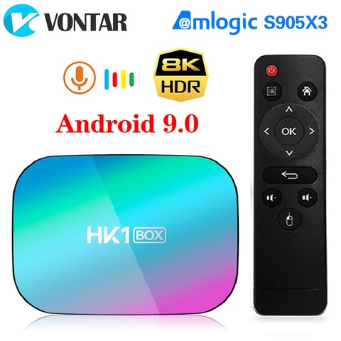 VONTAR – boîtier TV HK1, Android 9, Amlogic S905X3, 4 go/2022 go, 8K, Wifi 128 M, 4K, décodeur connecté 9.0, avec google play et Youtube, 1000 ► Photo 1/4