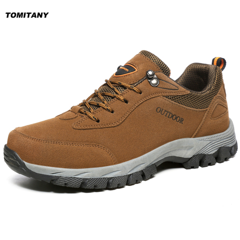 Chaussures de Camping en plein air pour homme, chaussures respirantes pour escalade, Trekking, montagne, pêche, chasse, baskets de Sport, grande taille ► Photo 1/6