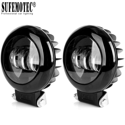 5 pouces Led Ronde Lumière De Travail 12V POUR Voiture Auto 4x4 Offroad ATV TRACTEURS Camion SUV Uaz Niva Moto Conduite Lumière Brouillard Lampe ► Photo 1/6