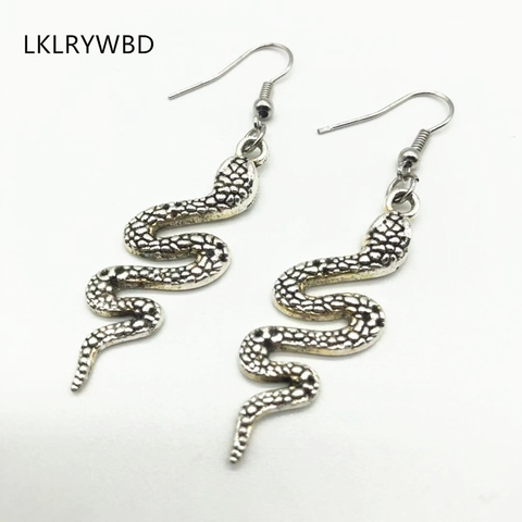 Boucles d'oreilles en serpent Animal créatif Unique, bijoux personnalisés, haut de gamme, à la main ► Photo 1/2