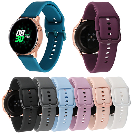 Bracelet de montre 20MM pour Samsung Galaxy Watch 42mm/Gear Sport/Garmin Vivoactive 3/Vivoactive 3 Music/Forerunner 645 bracelet en Silicone ► Photo 1/6