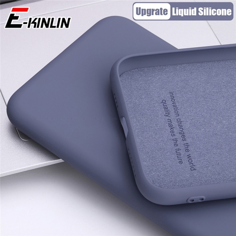 Coque de téléphone en Silicone liquide pour Samsung Galaxy S10 S10e S9 S8 Note 10 Plus 5G 9 8 bonbon souple mince housse de protection complète en TPU ► Photo 1/6