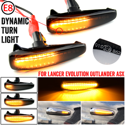Lampe clignotante pour voiture Mistubishi Outlander Mirage Sport, évolution X Light, clignotant latéral dynamique, LED ► Photo 1/6