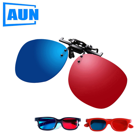 AUN – lunettes 3D rouge-bleu, pour projecteur LED TV 4K 1080P, boîte cadeau de cinéma DL02 ► Photo 1/6