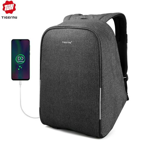 2022 Tigernu Anti vol 15.6 pouces Pour Ordinateur Portable Sacs À Dos Avec housse de Pluie Casual Hard Shell Hommes Femmes Mochila Sacs D'école pour adolescents ► Photo 1/6