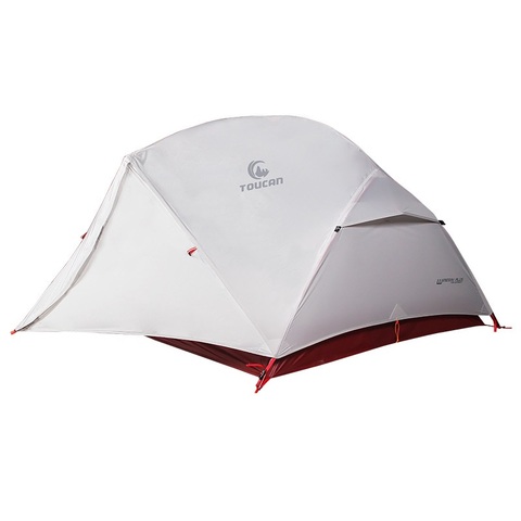 Tente de Camping ultralégère pour 2 personnes 210x135cm 20D en Nylon enduit de Silicone imperméable au vent tente quatre saisons ► Photo 1/5